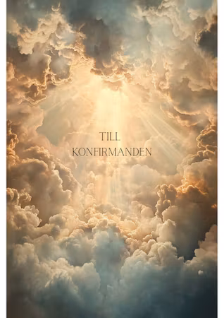 Dubbelt kort med kuvert - Till konfirmanden (Fraktfritt)