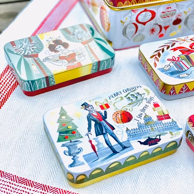 Vackra burkar med vinter- och jultema (Flera att välja bland)