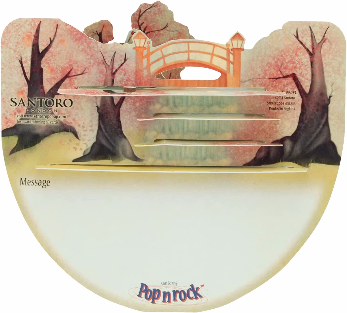 Magiskt gratulationskort - Gungande körsbärsblommor (Fraktfritt)