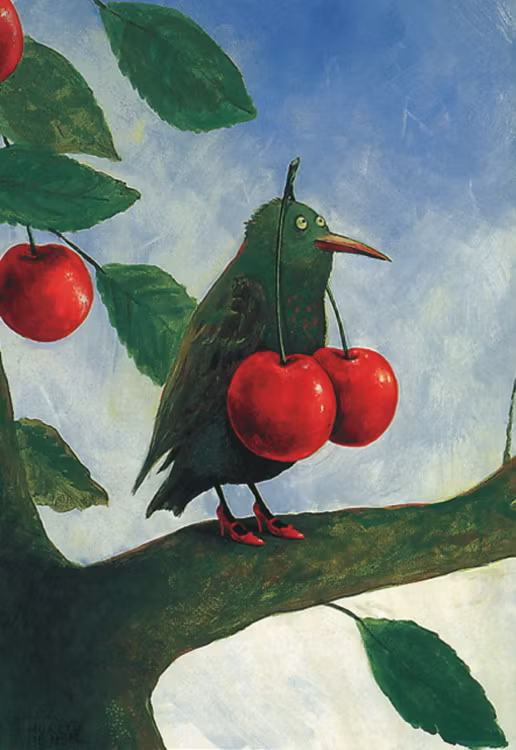 Enkelt Kort - Körsbärsörhängen (Fraktfritt)