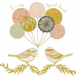 Kort med kuvert - Grattis till en speciell vän (Fraktfritt)