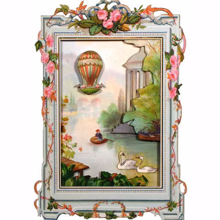 Vackert kort med kuvert - Luftballongen (Fraktfritt)