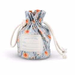 Vacker kulpåse med 55 stycken glaskulor