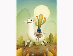 Enkelt konstkort - Laman (Fraktfritt)