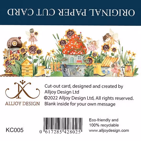 Laserskuret kort med kuvert - Älvornas by (Fraktfritt)