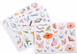 Vackra klistermärken - Les Rosalies blommor och djur