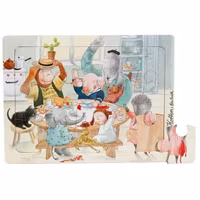 Pussel - Lilla kotten får besök (15 bitar)