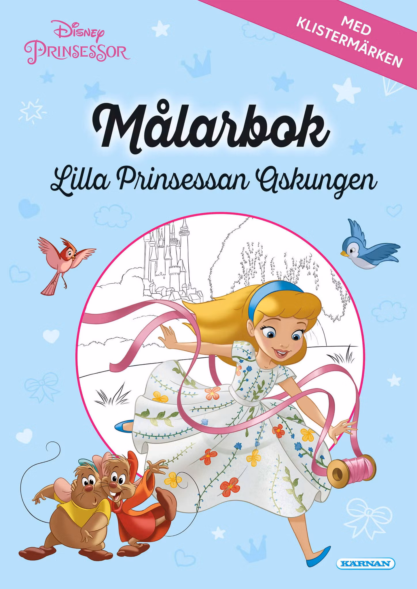 Målarbok med klistermärken - Lilla prinsessan Askungen
