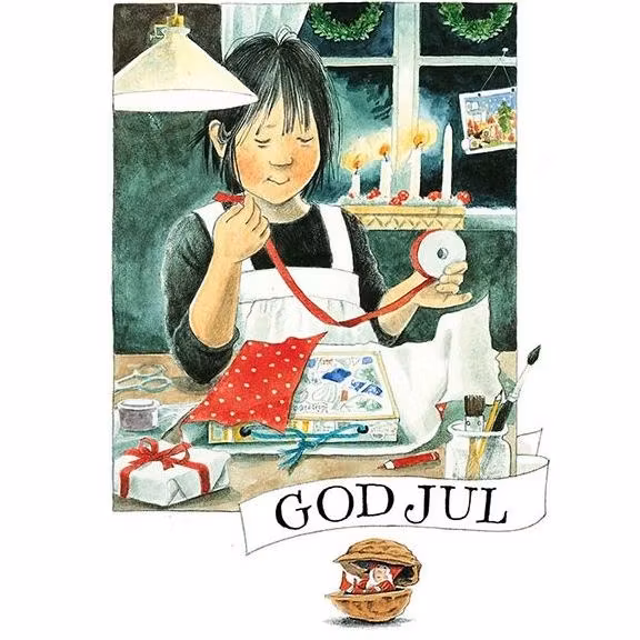 Enkelt Kort - Julkort - Linneas jul (Fraktfritt)