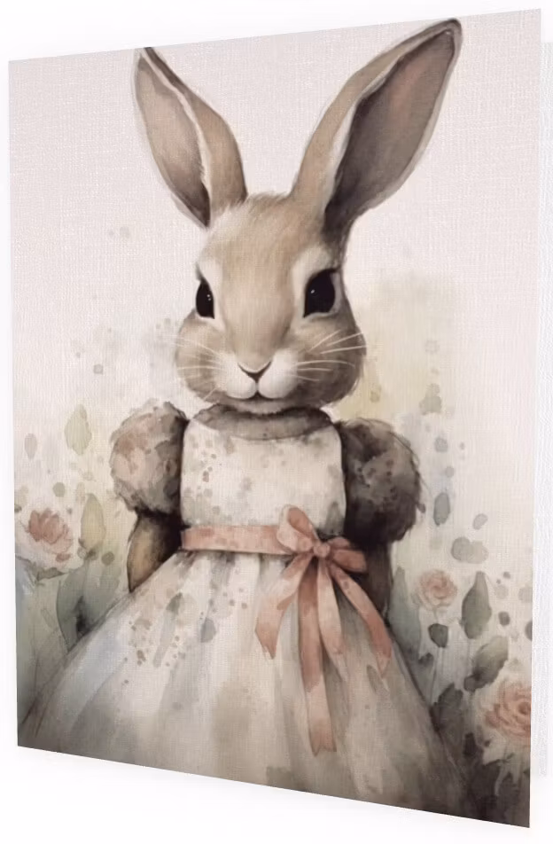 Dubbelt kort med kuvert - Sötaste kaninen (Fraktfritt)