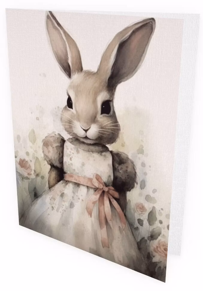 Dubbelt kort med kuvert - Sötaste kaninen (Fraktfritt)