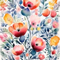 Litet kort utan kuvert - Blommorna (Fraktfritt)