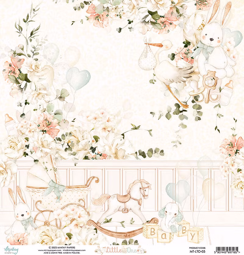 Vackra pysselpapper - Little one (24 ark) 15 x 15 cm