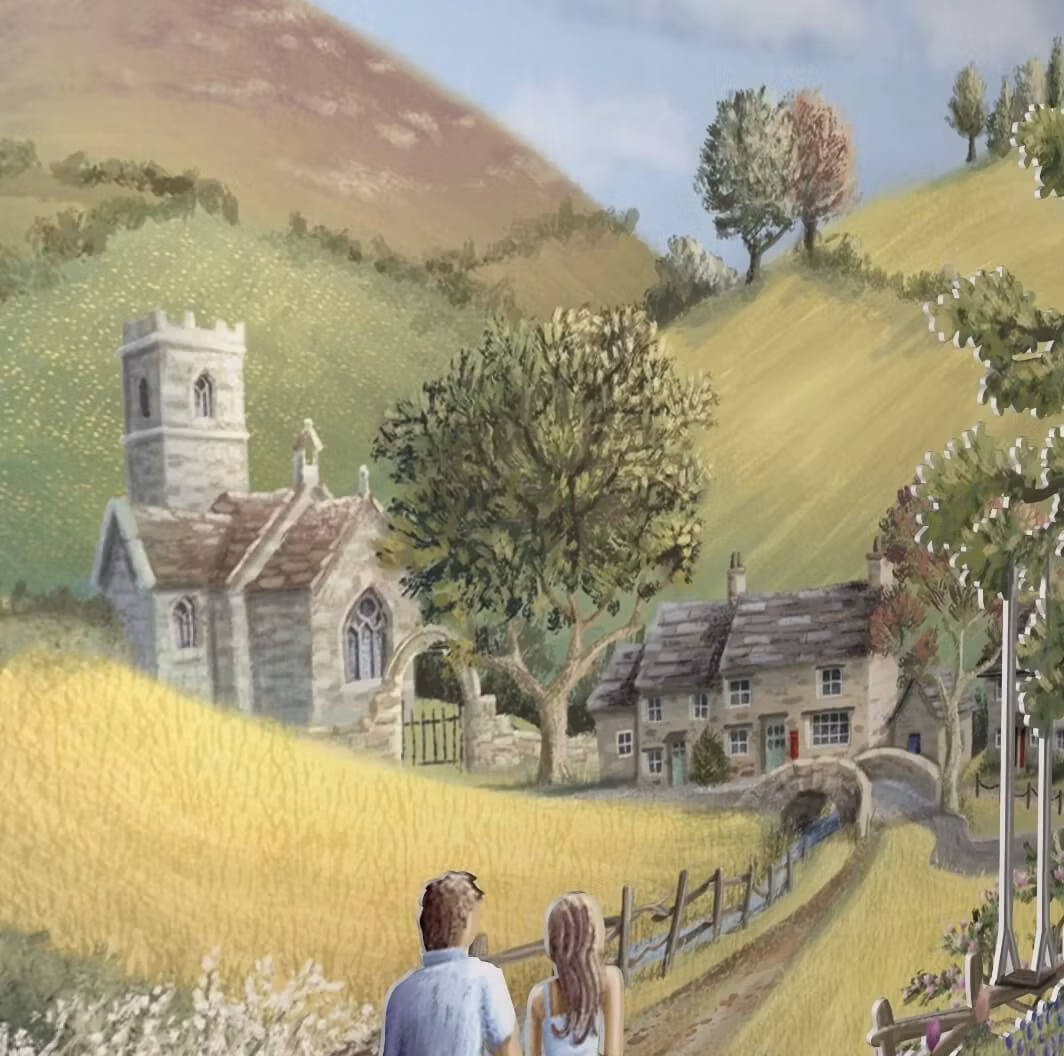 Magiskt gratulationskort - Livet på landet (Fraktfritt)