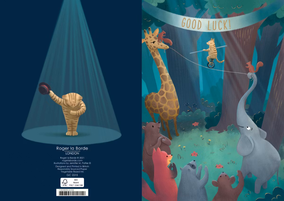 Kort med kuvert - Vi önskar Lycka till (Fraktfritt)