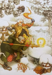 Enkelt Kort - Lyckliga damer - Snötårta (Fraktfritt)