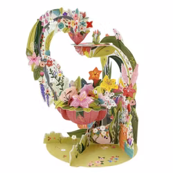 Magiskt gratulationskort - Blomster (Fraktfritt)