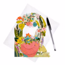 Magiskt gratulationskort - Blomster (Fraktfritt)