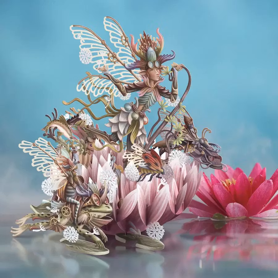 Magiskt gratulationskort - Flodälva (Fraktfritt)