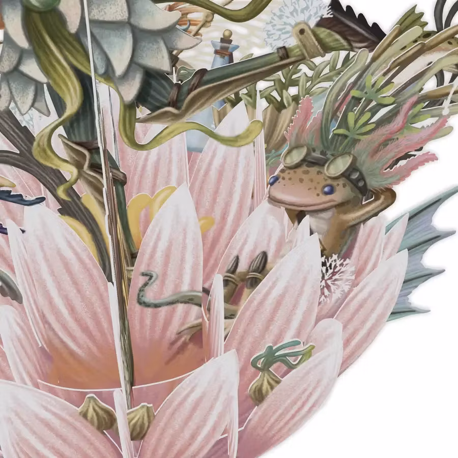 Magiskt gratulationskort - Flodälva (Fraktfritt)