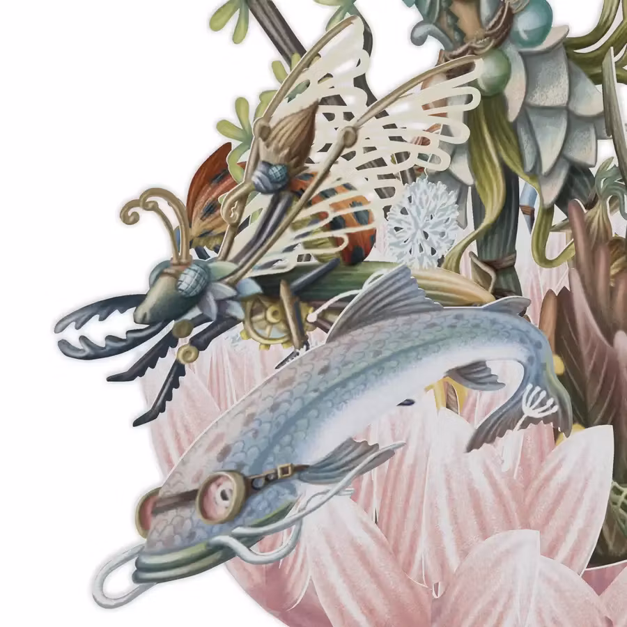 Magiskt gratulationskort - Flodälva (Fraktfritt)