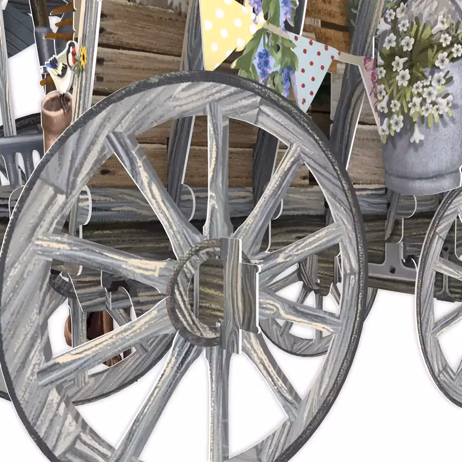 Magiskt gratulationskort - Hundvagn (Fraktfritt)