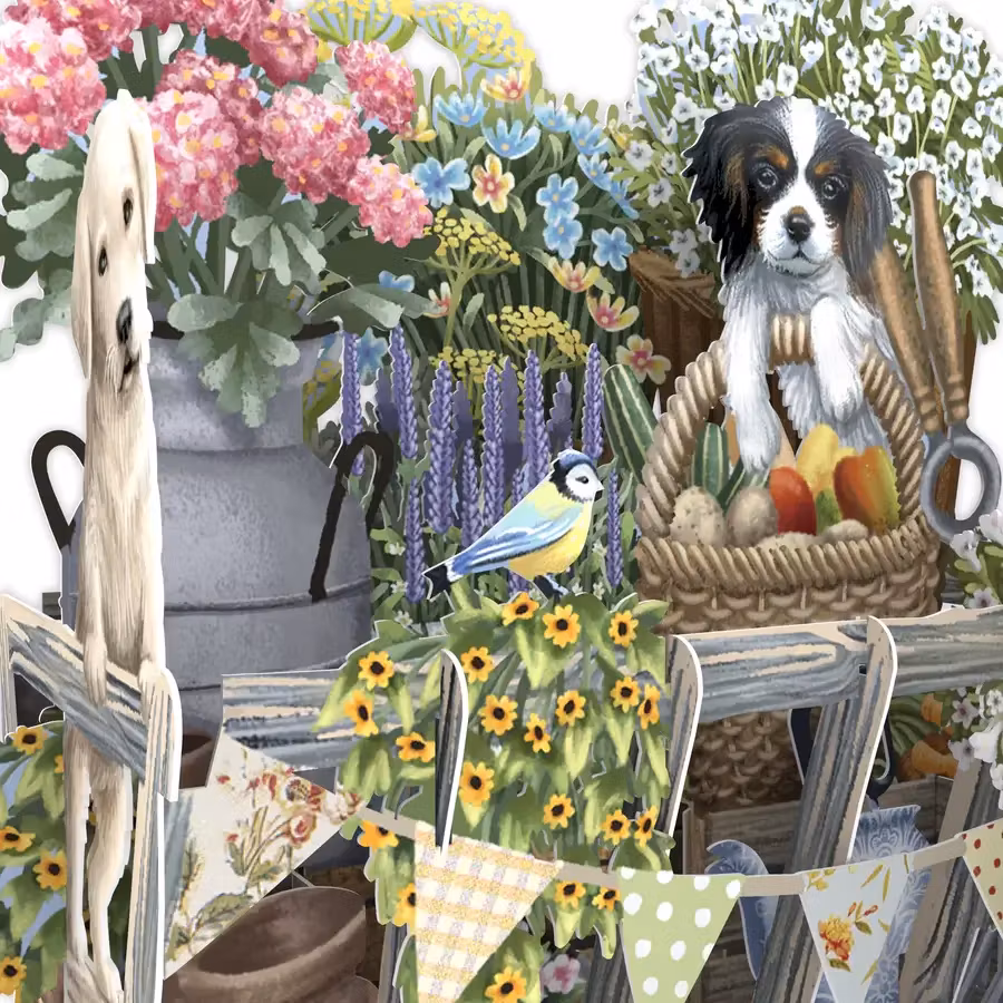 Magiskt gratulationskort - Hundvagn (Fraktfritt)