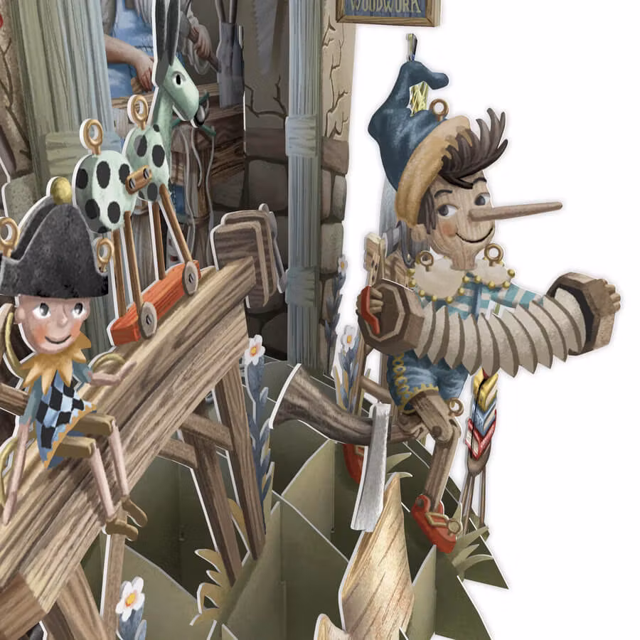 Magiskt gratulationskort - Pinocchio (Fraktfritt)