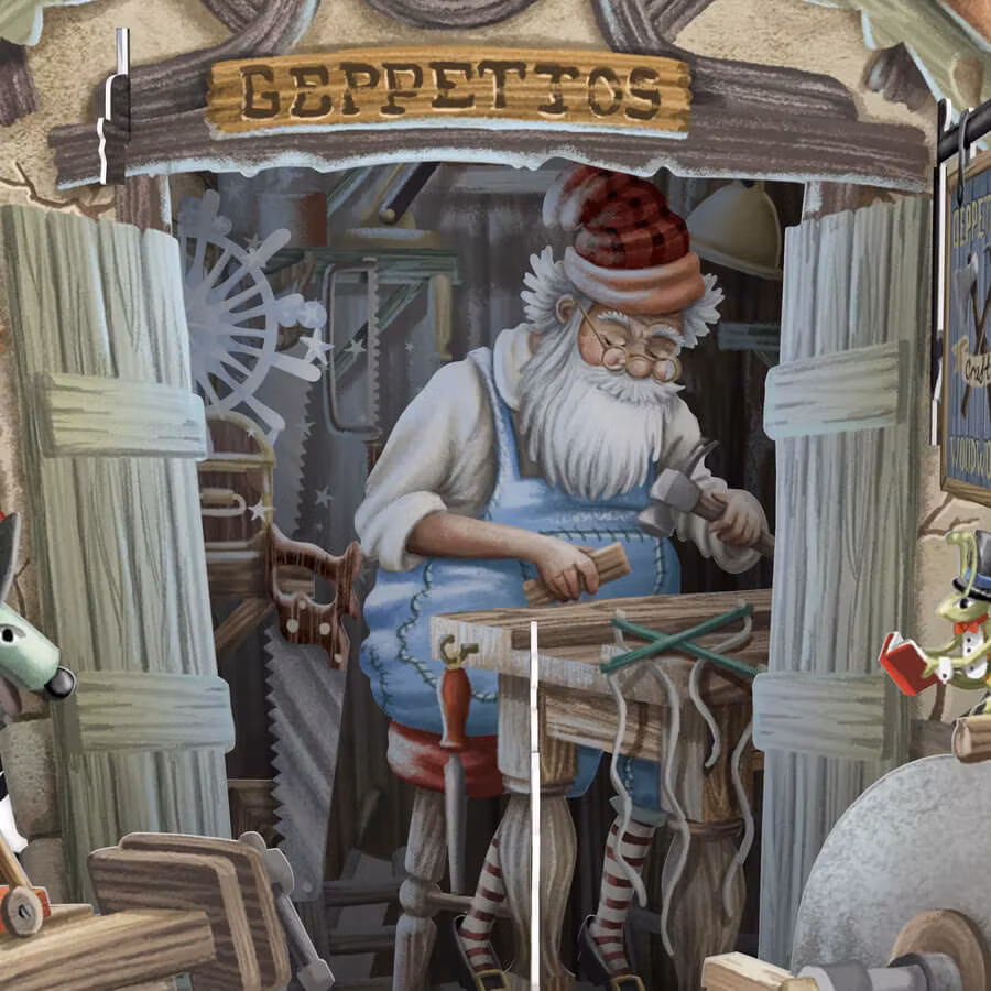 Magiskt gratulationskort - Pinocchio (Fraktfritt)