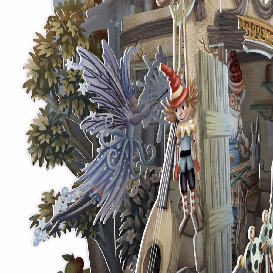 Magiskt gratulationskort - Pinocchio (Fraktfritt)