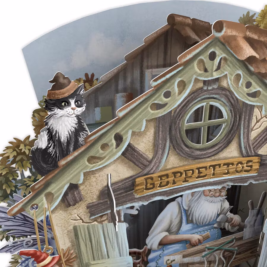 Magiskt gratulationskort - Pinocchio (Fraktfritt)