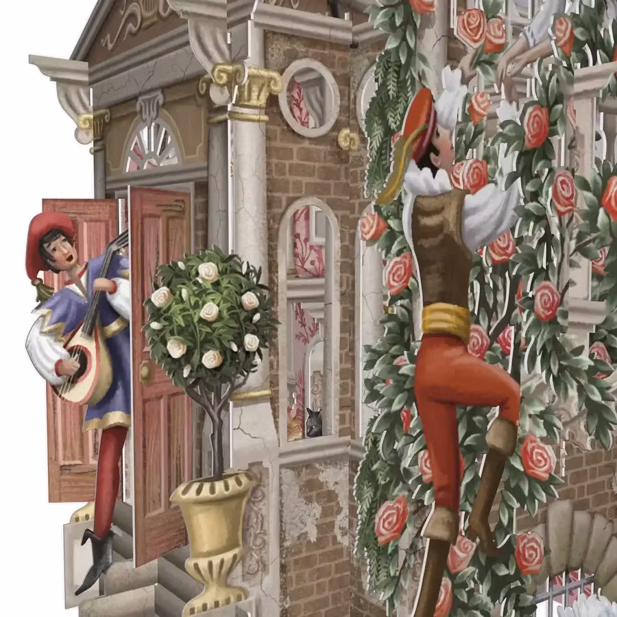 Magiskt gratulationskort - Romeo och Julia (Fraktfritt)