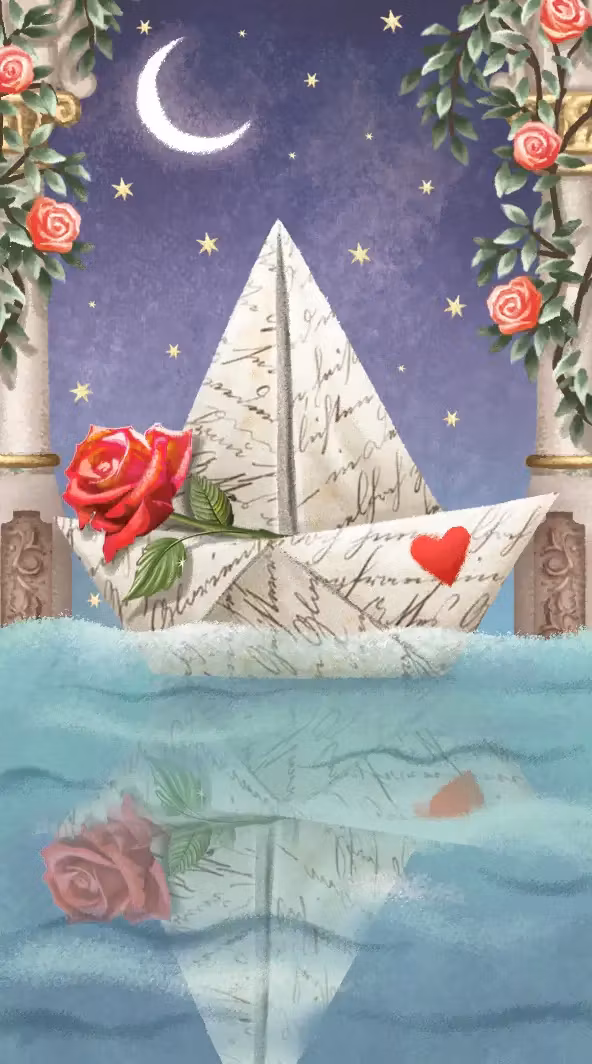 Magiskt gratulationskort - Romeo och Julia (Fraktfritt)