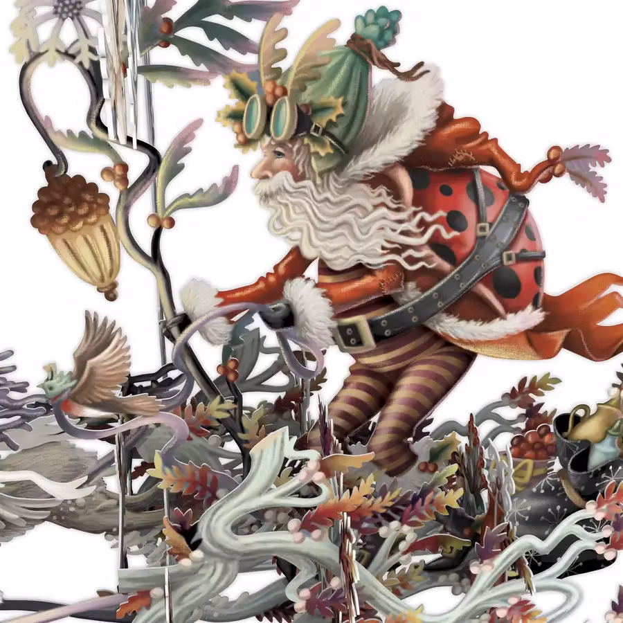 Magiskt julkort - Harkapplöpning (Fraktfritt)