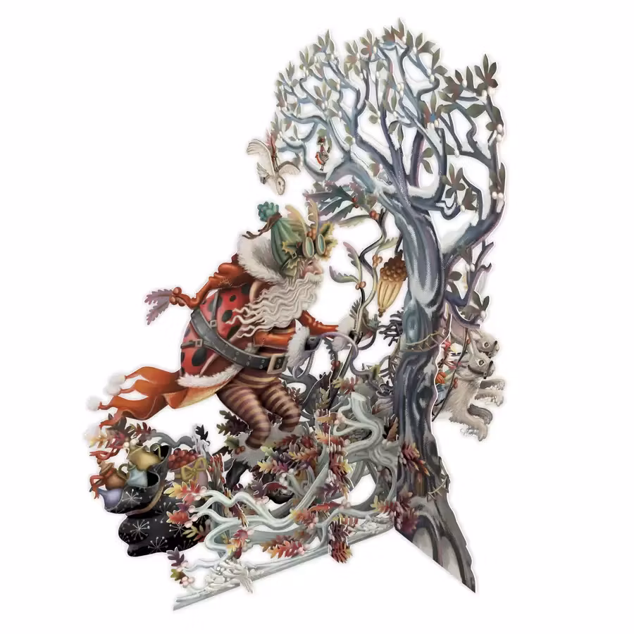 Magiskt julkort - Harkapplöpning (Fraktfritt)