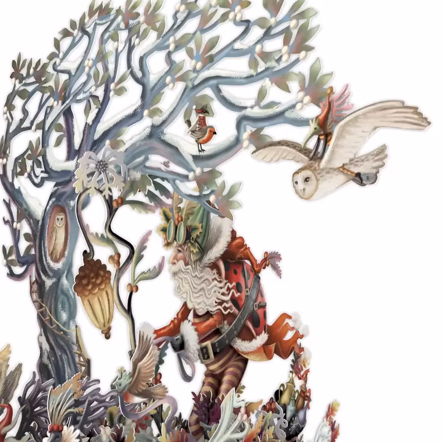 Magiskt julkort - Harkapplöpning (Fraktfritt)