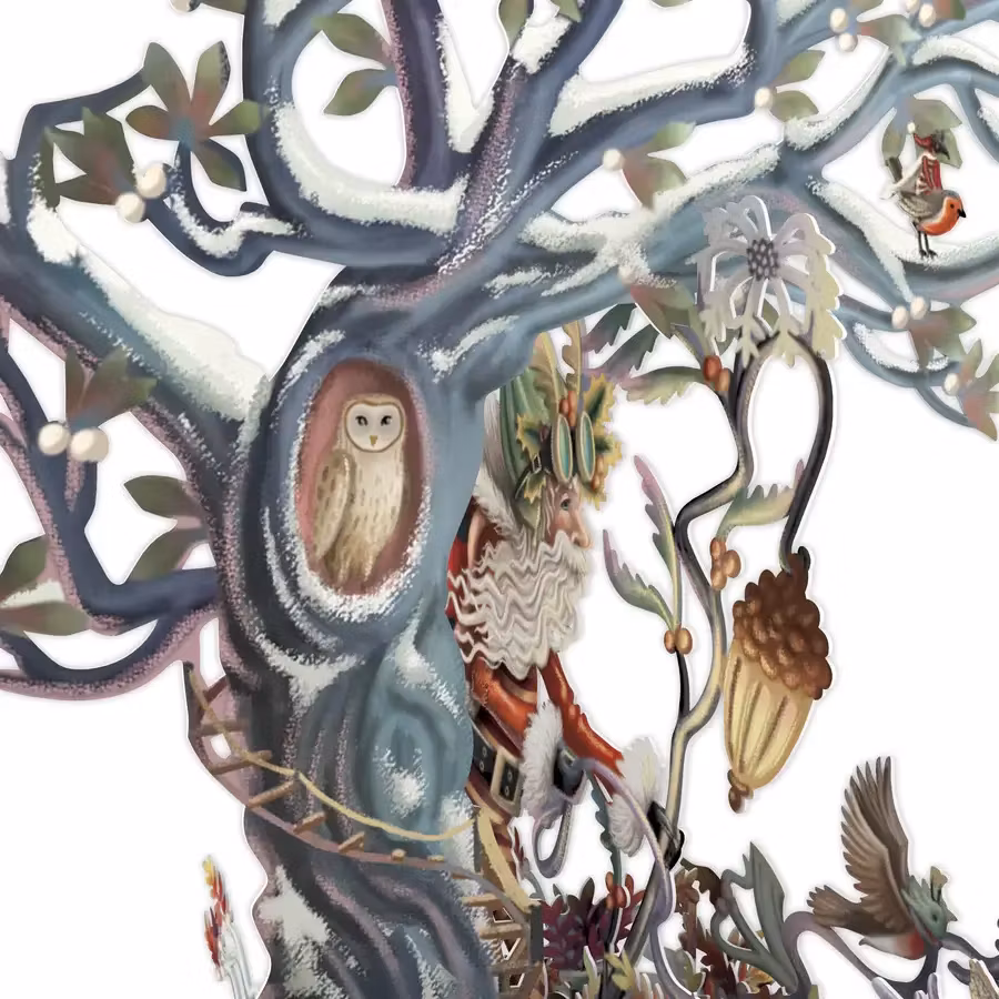 Magiskt julkort - Harkapplöpning (Fraktfritt)