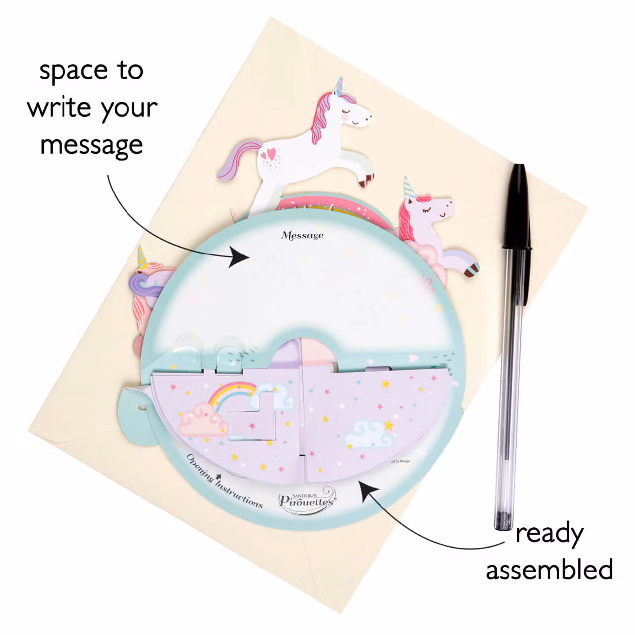 Magiskt julkort - Snurrande tomtesläde (Fraktfritt)