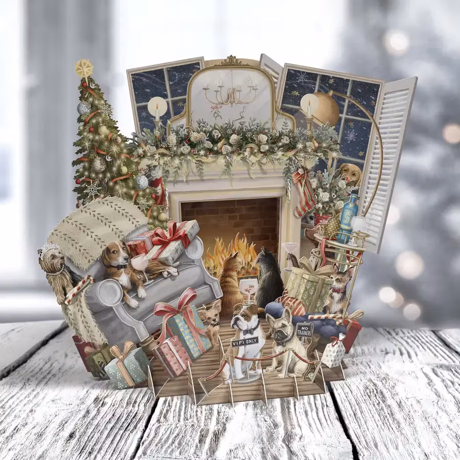 Magiskt julkort - Vardagsrummet (Fraktfritt)