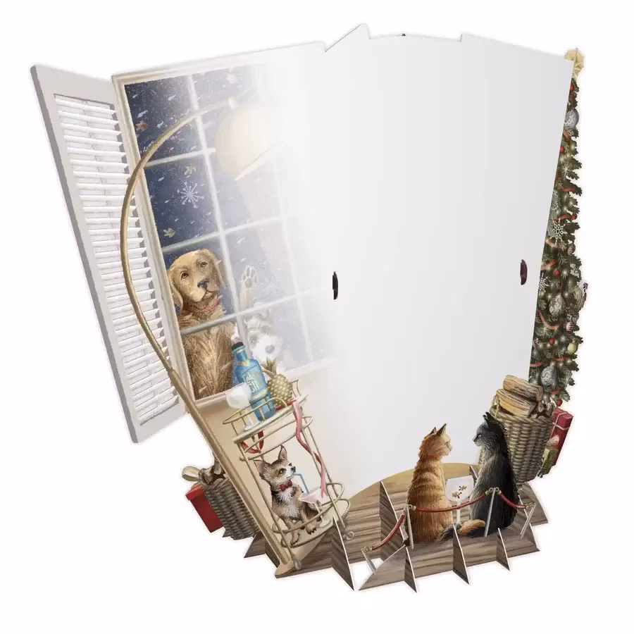 Magiskt julkort - Vardagsrummet (Fraktfritt)