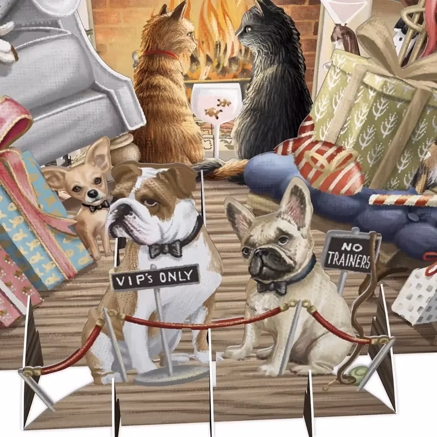 Magiskt julkort - Vardagsrummet (Fraktfritt)