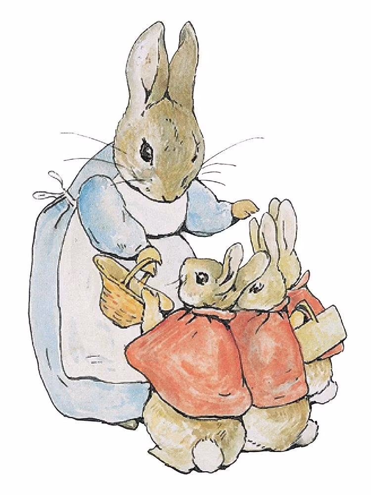 Litet kort med kuvert - Mamma kanin (Fraktfritt)