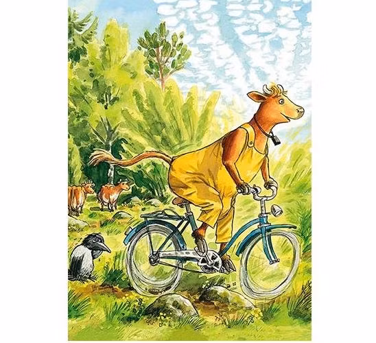 Enkelt Kort - Mamma Mu cyklar (Fraktfritt)