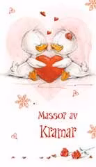 Dubbelt kort med kuvert - Massa kramar (Fraktfritt)