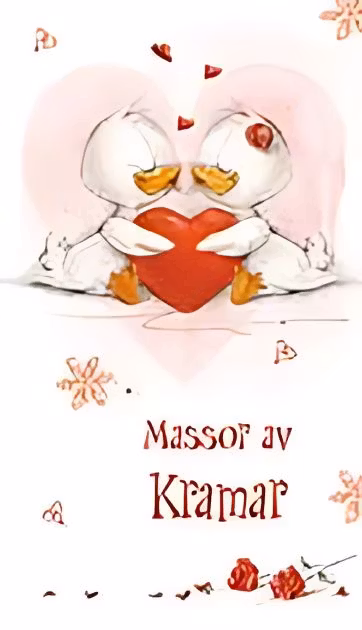 Dubbelt kort med kuvert - Massor av kramar (Fraktfritt)