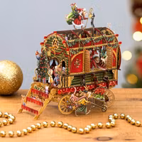 Magiskt, utvikbart julkort  - Julvagnen (Fraktfritt)