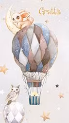 Dubbelt kort med kuvert - Midnattsfärd (Fraktfritt)