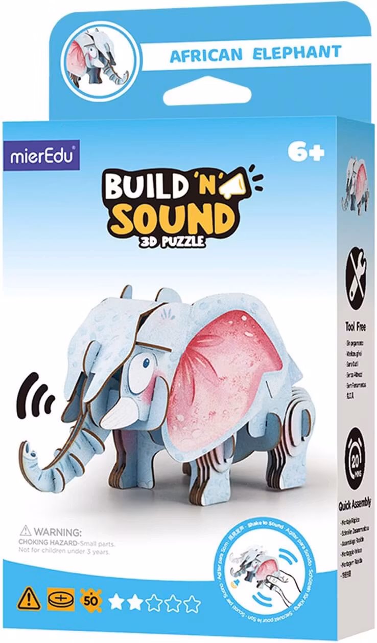 Byggsats med ljud - Elefant