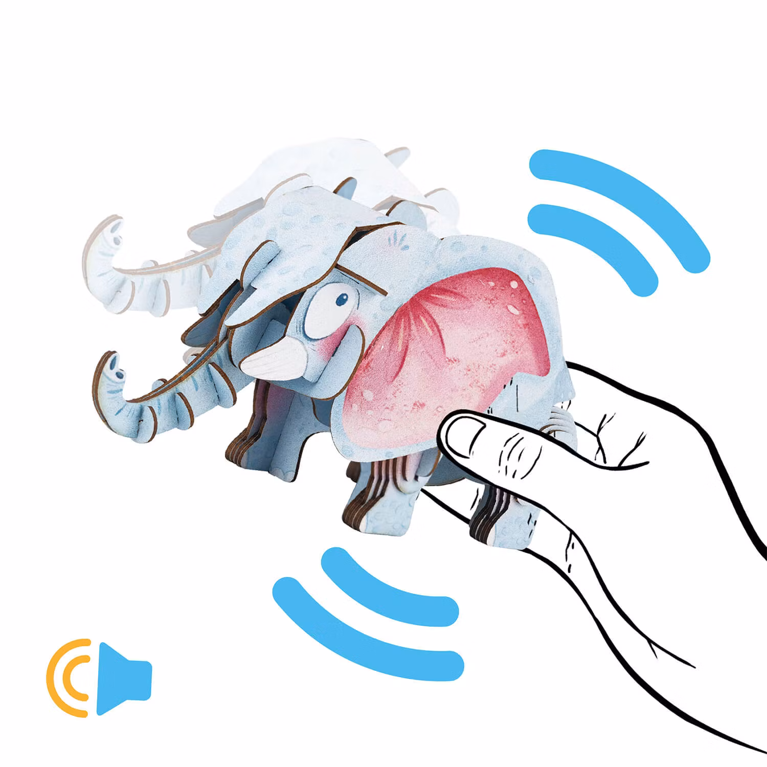 Byggsats - 3D pussel med ljud - mierEdu - Elefant