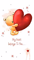 Dubbelt kort med kuvert - Mitt hjärta tillhör dig (Fraktfritt)